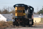 CSX 4601 displays its fresh paint as well as some damage